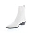 Фото #4 товара Bruno Magli Campo BW1CAMG8 Womens White Leather Slip On Chelsea Boots 9.5
