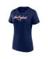 Women's Navy, Heather Charcoal New England Patriots Script T-shirt and Shorts Lounge Set