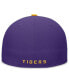 ფოტო #3 პროდუქტის Men's Purple/Gold LSU Tigers Performance Fitted Hat