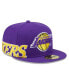 Men's Purple Los Angeles Lakers Side Arch Jumbo 59FIFTY Fitted Hat