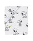 Classic Snoopy 100% Cotton White/Black Fitted Baby Crib Sheet