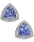 Фото #1 товара Серьги EFFY Tanzanite and Diamond Studs