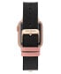 Women's Black and Pink Faux Leather Stud Accented Band Compatible with 38/40/41mm Apple Watch