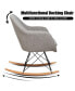 Rocking Chair Fabric Rocker Upholstered Single Sofa Chair