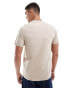 ASOS DESIGN 2 pack crew neck t-shirts in cream and beige