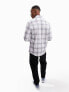Фото #5 товара Рубашка мужская ASOS – клетчатая серая в классическом крое