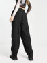 ONLY tailored low rise slouchy trousers in black
