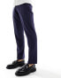 French Connection linen formal smart trouser in blue Голубой, W34 - фото #1