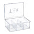 Фото #1 товара Хранение продуктов Relaxdays прозрачная чайная коробка с 6 отделениями
