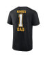 Фото #2 товара Men's Black Pittsburgh Steelers 1 Dad T-Shirt