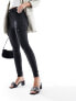 Фото #5 товара River Island coated skinny cargo trouser in black