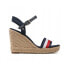 Фото #3 товара Сандалии женские Tommy Hilfiger с клиновой подошвой Navy Blue XW0XW01959DW5TH