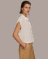 Women's Button-Front Short Sleeve Blouse