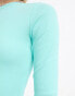 Фото #3 товара JJXX ribbed top in turquoise