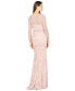 Фото #2 товара Women's Long Sleeve Lace Fitted Gown