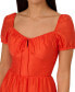 Фото #3 товара Women's Puff-Sleeve Sweetheart Fit & Flare Dress