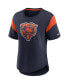 ფოტო #2 პროდუქტის Women's Heathered Navy Chicago Bears Primary Logo Slub Fashion Top