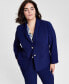 ფოტო #1 პროდუქტის Plus Size Two-Button Blazer