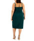 Фото #2 товара Trendy Plus Size Draped Midi Dress