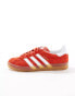 adidas Originals – Gazelle – Hallen-Sneaker in Rot mit Gummisohle