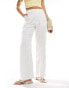 Фото #1 товара Hollister linen cargo trouser in white