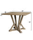 Фото #7 товара Modern Farmhouse Square Counter Table 45" Solid Wood Rustic Grayish Brown