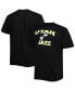 Фото #1 товара Men's Black Utah Jazz Big and Tall Heart and Soul T-shirt
