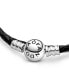 Moments Sterling Silver Double Leather Bracelet