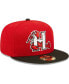 Фото #4 товара Men's Red Hickory Crawdads Authentic Collection Team Home 59FIFTY Fitted Hat