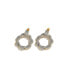 ფოტო #1 პროდუქტის Ysabel Pave Eternity Twist Hoop Earrings