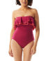 Фото #3 товара Coco Contours Agate Ruffle Bandeau One-Piece Women's