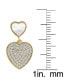 ფოტო #3 პროდუქტის Simulated Mother of Pearl and Cubic Zirconia Heart Earring