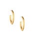ფოტო #2 პროდუქტის Mara Elongated 18K Gold Plated Hoop Earrings