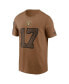 Фото #3 товара Men's Davante Adams Brown Distressed Las Vegas Raiders 2023 Salute To Service Name and Number T-shirt