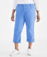 Фото #3 товара Plus Size Curvy Roll-Cuff Capri Jeans, Created for Macy's