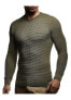 ფოტო #3 პროდუქტის Men's Sweater Pullover Hoodie Basic Crew Neck Sweatshirt Longsleeve Slim Fit LN1545 XX-Large, Khaki