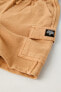 Cargo bermuda shorts with label