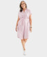 ფოტო #2 პროდუქტის Women's Cotton Gauze Short-Sleeve Shirt Dress, Created for Macy's