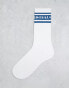 GUESS Originals stripe logo socks in white