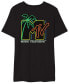 Фото #1 товара Mtv Neon Light Men's Graphic T-Shirt
