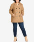 ფოტო #4 პროდუქტის Plus Size Faux Wool Peacoat