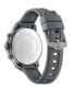 Men's Chronograph Date Quartz Plein Gain Gray Silicone Strap Watch 43mm