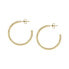 Timeless gold plated earrings circles Creole SAUP01