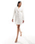 Y.A.S Bridal tailored lace bridal mini dress in white