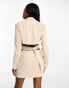 Фото #4 товара Kaiia belted blazer dress in stone