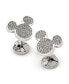 ფოტო #2 პროდუქტის Men's Pave Crystal Cufflinks