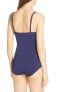 Фото #2 товара Tommy Bahama Pearl V-Neck One-Piece Swimsuit Sz. 8 (Mare Navy) 150301