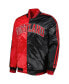 ფოტო #4 პროდუქტის Men's Red, Black Portland Trail Blazers Fast Break Satin Full-Snap Jacket