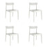 Garden chair Garbar Elba White polypropylene 50 x 53 x 80 cm 4 Units (4 Pieces)