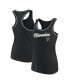 ფოტო #2 პროდუქტის Women's Black Milwaukee Bucks Wordmark Logo Racerback Tank Top